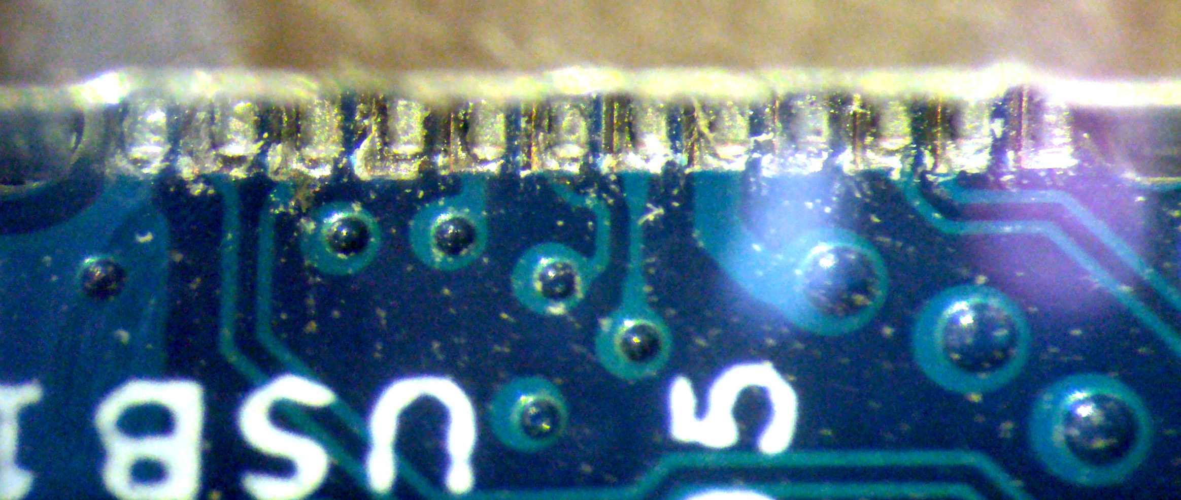 Broken or cold SMD solder joints of USB-C connector